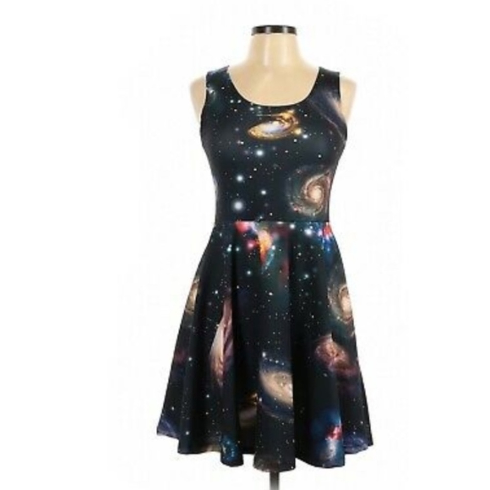 CowCow Galaxy Stars Space Stretchy Fit & Flare 3X